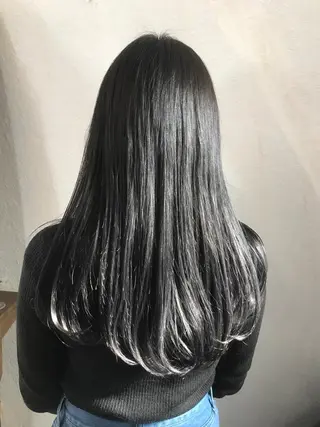 ショート ミディアム セミロング ロング カラー FOLK所属・白髪ぼかしハイライト バレイヤージュヤマトのヘアスタイル