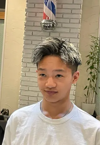 ショート カラー パーマ メンズ smilehair国分寺店所属・💈barber 中根 龍星のヘアスタイル