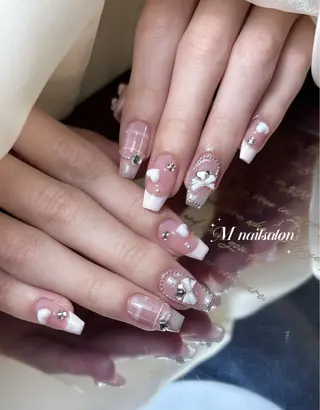 ショート M🌷nail 長さだし専門店のネイルデザイン