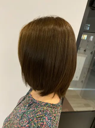 ミディアム カラー 透明感カラー✨ 酸性ストレート特化のヘアスタイル