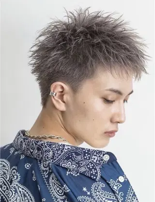 メンズ sand 大阪梅田所属・ショートパーマ🌀 ✂︎小寺仁紫のヘアスタイル