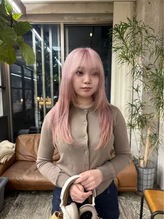 ロング カラー 大下 心渚 /髪質改善/艶カラーのヘアスタイル