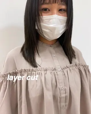 ミディアム レイヤー/ウルフ🤎 mayo.のヘアスタイル