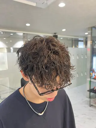 ミディアム パーマ メンズ ✨️メンズ特化✨️ 辻 正人のヘアスタイル
