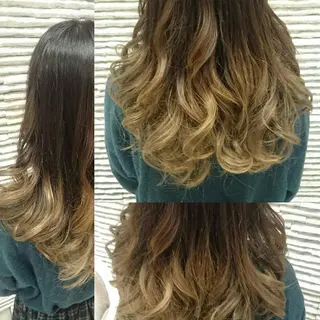 セミロング ロング カラー ヘアアレンジ 嶋田 ゆきのヘアスタイル