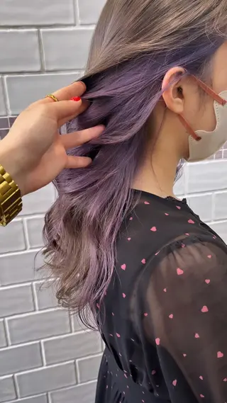 ミディアム カラー 後藤 凪咲のヘアスタイル