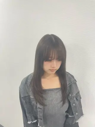 ロング 中韓レイヤー/ ブラウン🤎はやとのヘアスタイル