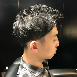 ショート パーマ メンズ HIRO GINZA BARBER SHOP 大阪所属・木村 りきのヘアスタイル