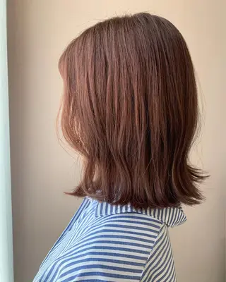 ミディアム カラー hub hair レイヤー/透明感のヘアスタイル