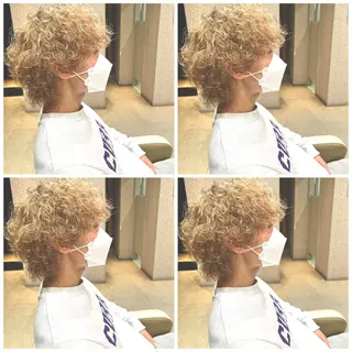 カラー メンズ 心斎橋バレイヤージュ 小林勝貴のヘアスタイル