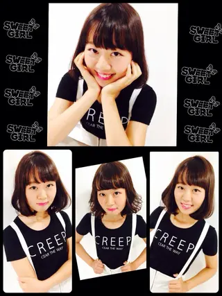 ミディアム 韓国ヘア得意❤︎森澤 悠佳のヘアスタイル