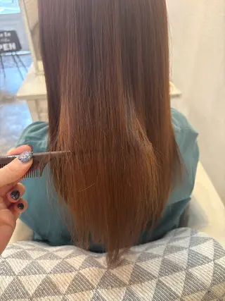 ロング カラー 木津奈保子💚 ｼｮｰﾄﾓﾃﾞﾙ募集のヘアスタイル