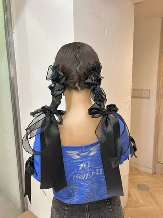 ヘアアレンジ ♛︎ きっか ♛︎ ヘアアレンジ🩵のヘアスタイル