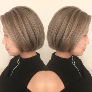 ショート カラー 竹内啓太 ボブのヘアスタイル