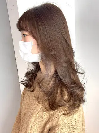 セミロング カラー ヘアアレンジ パーマ ITbyALBUM 浦和店のヘアスタイル