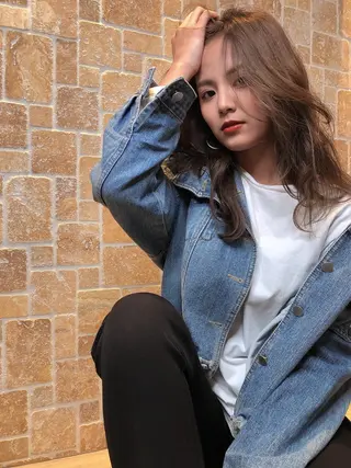 ロング 23°NADAUN所属・岐阜1番韓国ヘア/ 星羅/23°のヘアスタイル