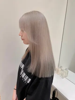 ロング カラー 艶カラー/髪質改善 顔まわり/内藤　輝のヘアスタイル