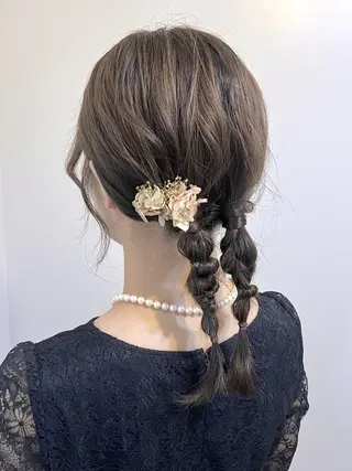 ヘアアレンジ 🤍ヘアセット.ヘア アレンジ湯山詩織🤍のヘアスタイル