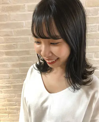 ミディアム カラー hair salon Ranun髪質改善のヘアスタイル