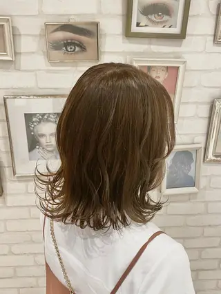 ミディアム 尾崎 優也のヘアスタイル