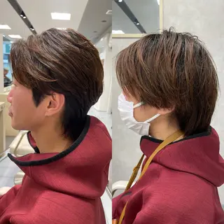 パーマ メンズ ダウンパーマ特化💎 ボブ・レイヤーりなのヘアスタイル