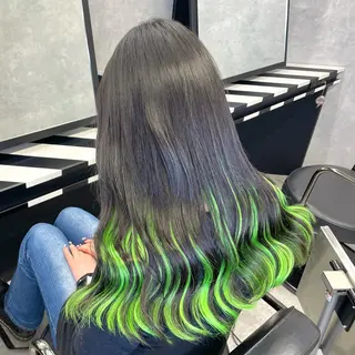 カラー 大阪ケアブリーチ/ ミルクティーベージュのヘアスタイル