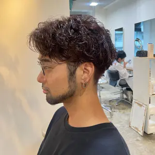 パーマ メンズ RIN／韓国ヘア レイヤーカットのヘアスタイル