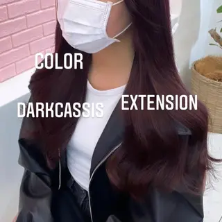 ロング カラー エクステ🩵ブリーチ 韓国ヘア🩵KAEのヘアスタイル