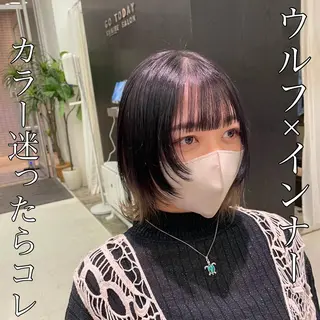 ショート カラー 🐺ウルフ/レイヤー カット/高嶋湧大のヘアスタイル