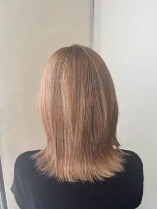 ミディアム 透明感color ハイトーン✨みくりのヘアスタイル