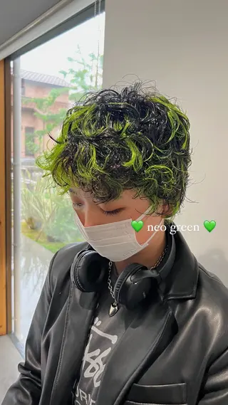 ショート カラー パーマ Ryo リョウのヘアスタイル