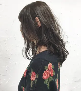 セミロング カラー 大人垢抜け ダブルカラー【上野】のヘアスタイル