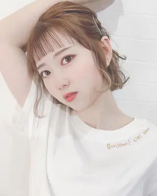 ミディアム カラー アイブロウ Re:ta KANZOのヘアスタイル