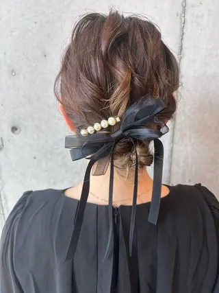 ミディアム ヘアアレンジ 池田 華怜のヘアスタイル