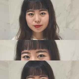 セミロング パーマ 荒木 依莉亜のヘアスタイル