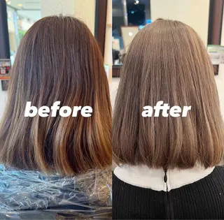 ミディアム 松谷 茜のヘアスタイル