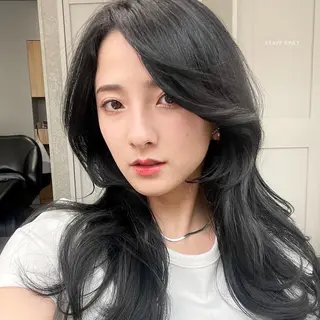 ロング 山本翔一郎 韓国顔周りレイヤーのヘアスタイル