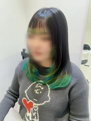 セミロング カラー 韓国ヘア・カラー 🩵SHIZUKUのヘアスタイル