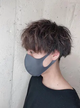 ショート パーマ メンズ 静岡/草薙パーマ メンズバレイヤージュのヘアスタイル