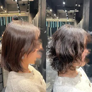 パーマ パーマ/カット/ ショート/安松龍一のヘアスタイル