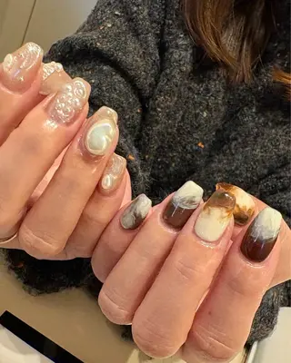 ネイル amuse ニュアンスネイルのネイルデザイン