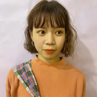 ショート カラー パーマ Lilu しずくのヘアスタイル