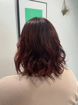 ミディアム カラー Lis blanc所属・はらだここか/メンズ カットモデル募集中のヘアスタイル