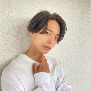 ミディアム パーマ メンズ 🟦ニュアンス/メン ズパーマ横浜🟦のヘアスタイル