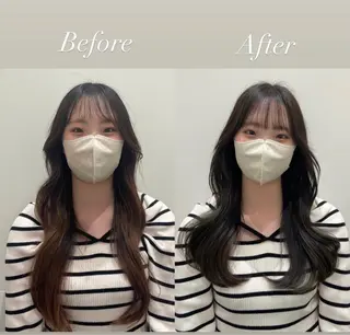 ロング ❤︎︎韓国ヘア❤︎︎ 𝑺𝒉𝒊𝒉𝒐のヘアスタイル