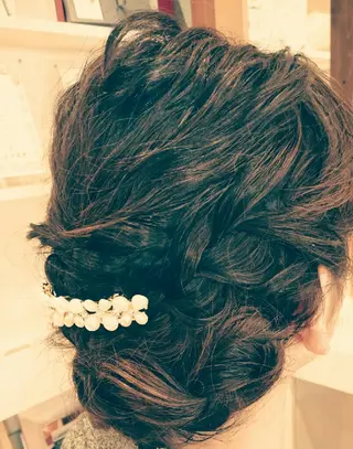 ヘアアレンジ セミロング ヘアセット/髪質改善 /カラー/TADOのヘアスタイル
