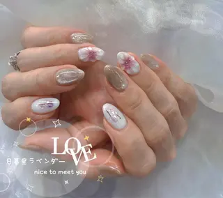 ネイル ラベンダー💖日暮里 ルル💖ネイルのネイルデザイン