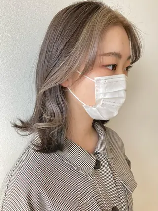 ミディアム nono/パーマ /顔まわりカット🐈のヘアスタイル