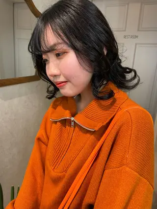 ミディアム カラー ナチュラル透明感🌱 小山美樹子のヘアスタイル