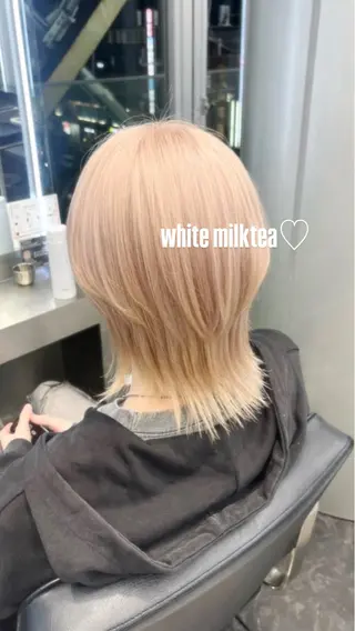 メンズ ミルクティー/透明感 カラー🎀YURIAのヘアスタイル